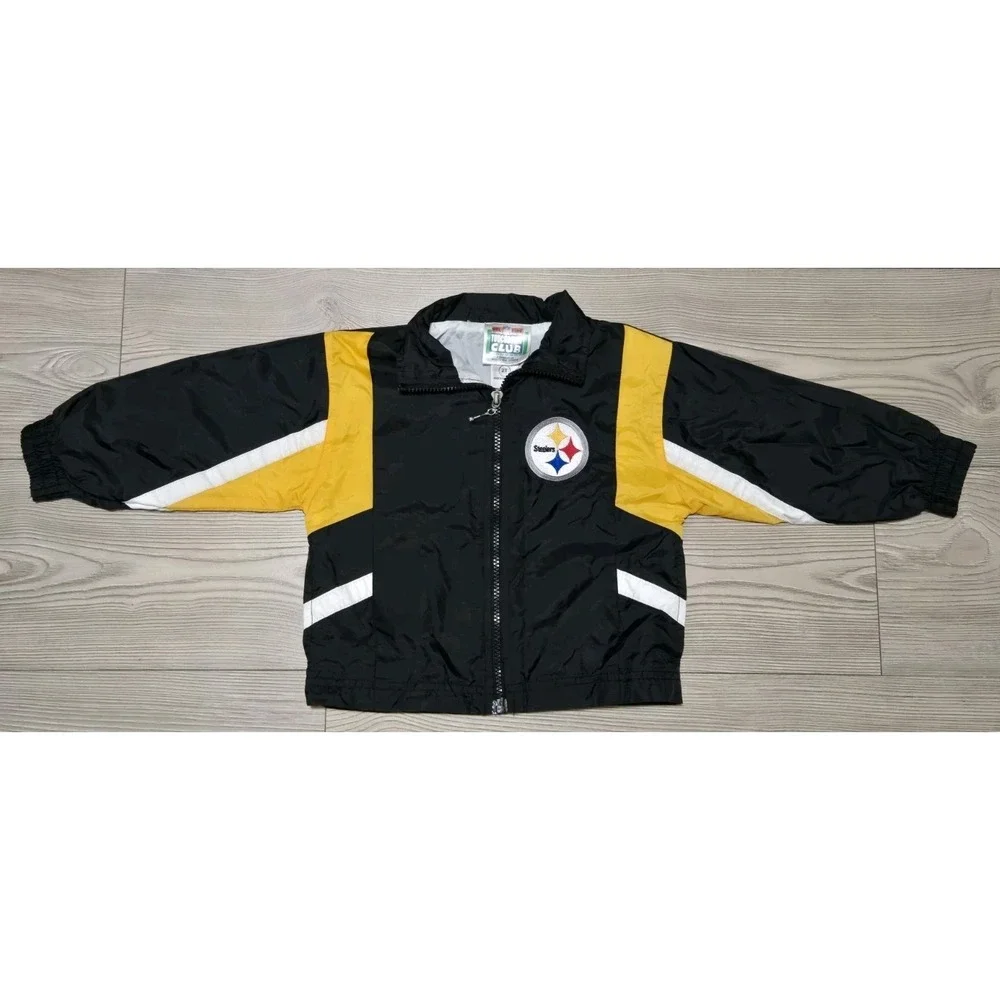 Pittsburgh Steelers Full Zip Jacket Kids 2T Windbreaker Toddler NFL Touchdown